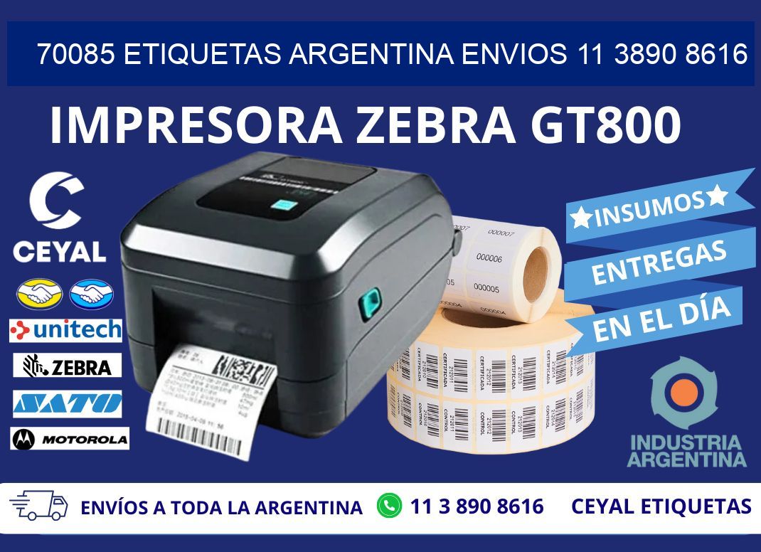 70085 ETIQUETAS ARGENTINA ENVIOS 11 3890 8616