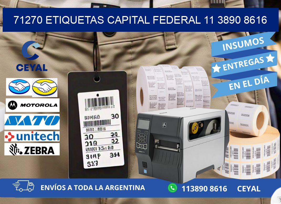 71270 ETIQUETAS CAPITAL FEDERAL 11 3890 8616