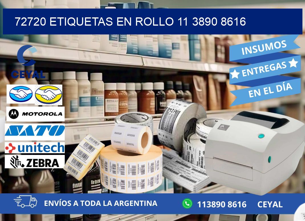 72720 ETIQUETAS EN ROLLO 11 3890 8616