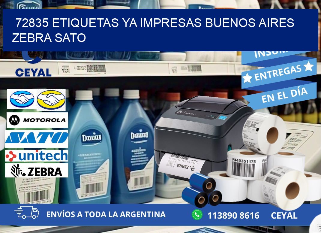72835 ETIQUETAS YA IMPRESAS BUENOS AIRES ZEBRA SATO