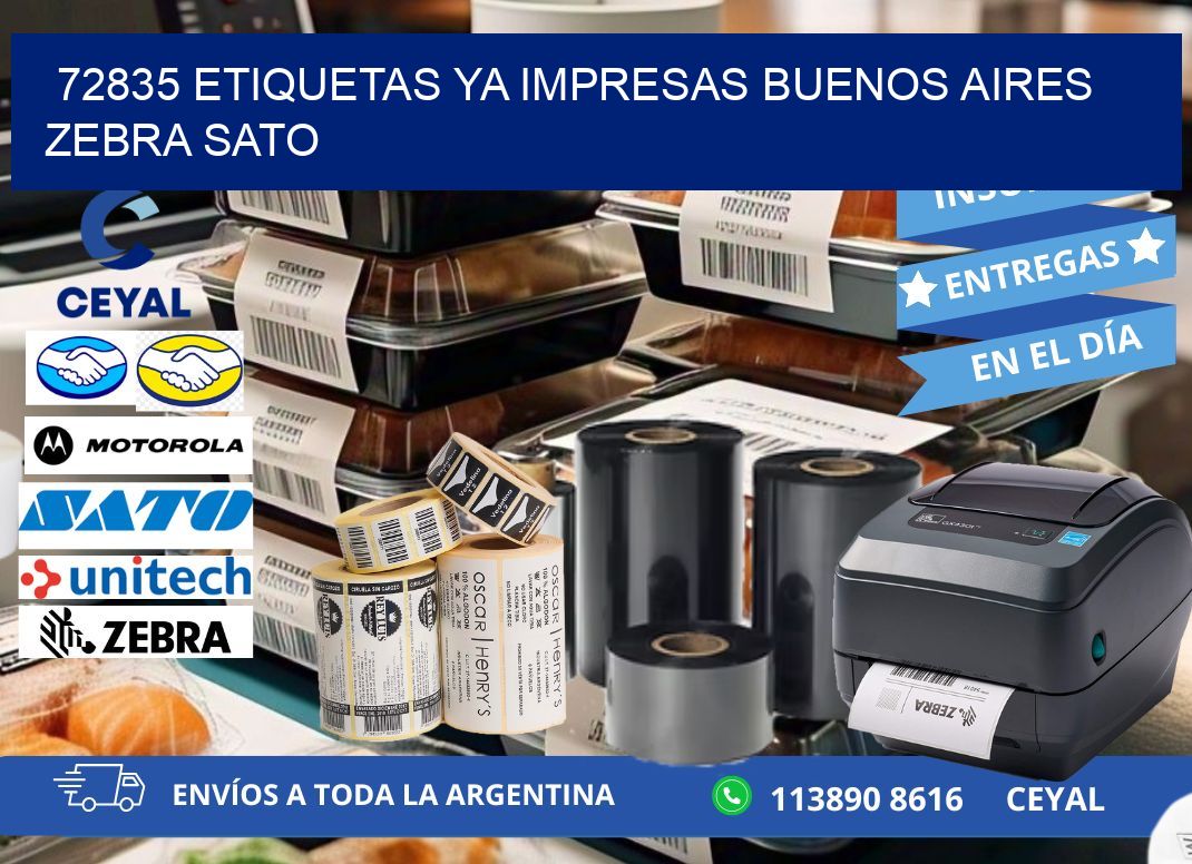 72835 ETIQUETAS YA IMPRESAS BUENOS AIRES ZEBRA SATO