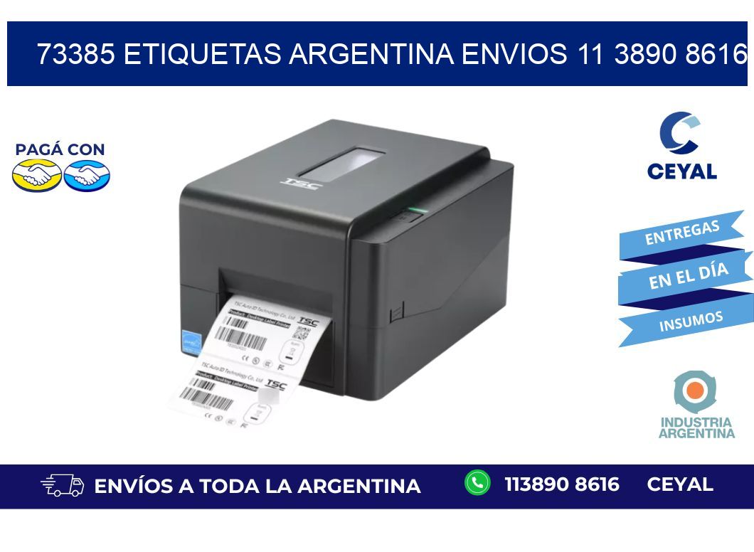 73385 ETIQUETAS ARGENTINA ENVIOS 11 3890 8616