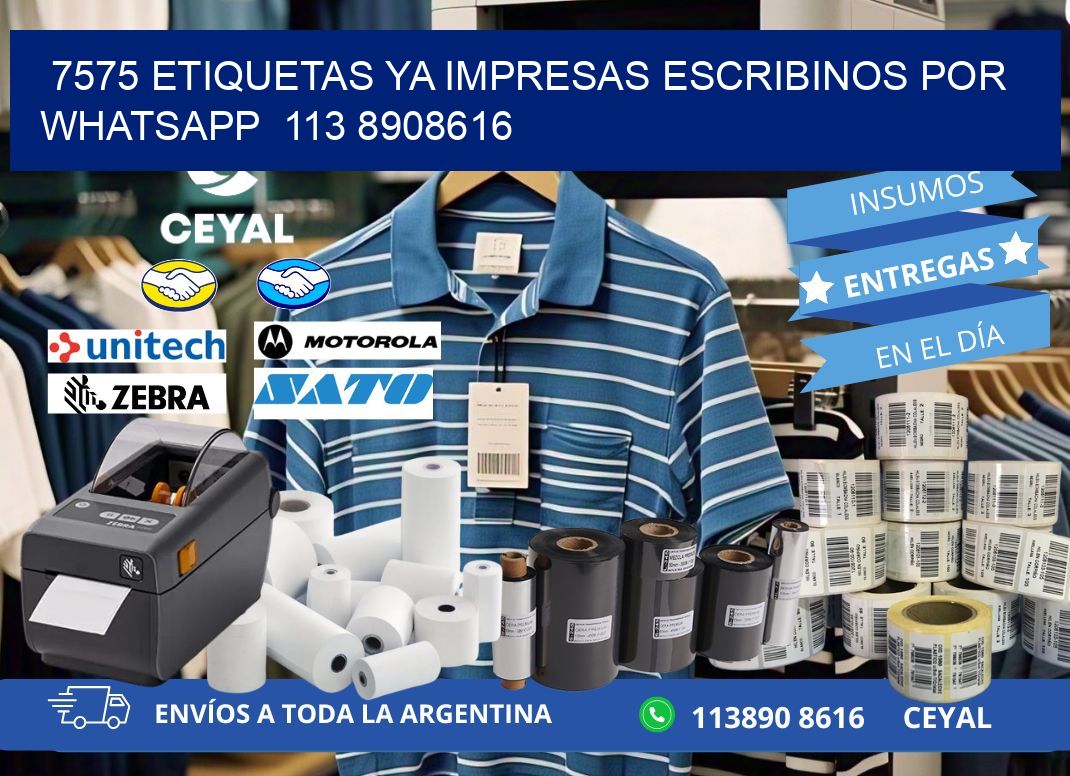 7575 ETIQUETAS YA IMPRESAS ESCRIBINOS POR WHATSAPP  113 8908616