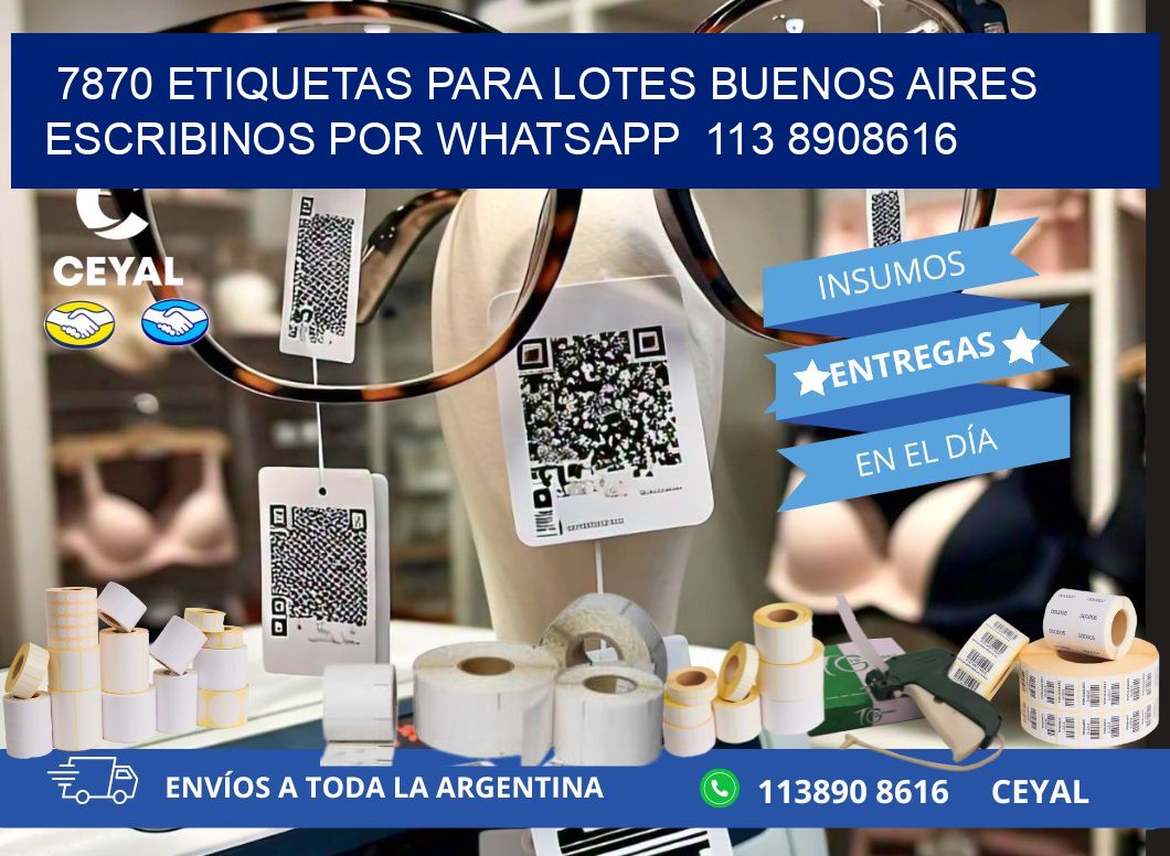 7870 ETIQUETAS PARA LOTES BUENOS AIRES ESCRIBINOS POR WHATSAPP  113 8908616