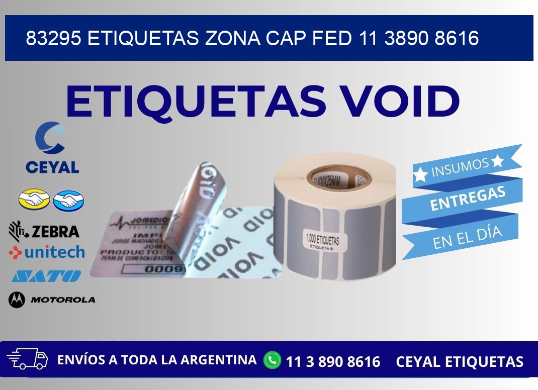 83295 ETIQUETAS ZONA CAP FED 11 3890 8616