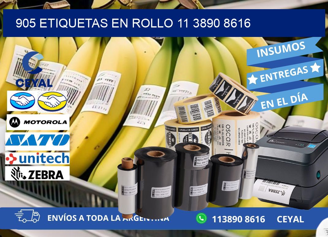 905 ETIQUETAS EN ROLLO 11 3890 8616