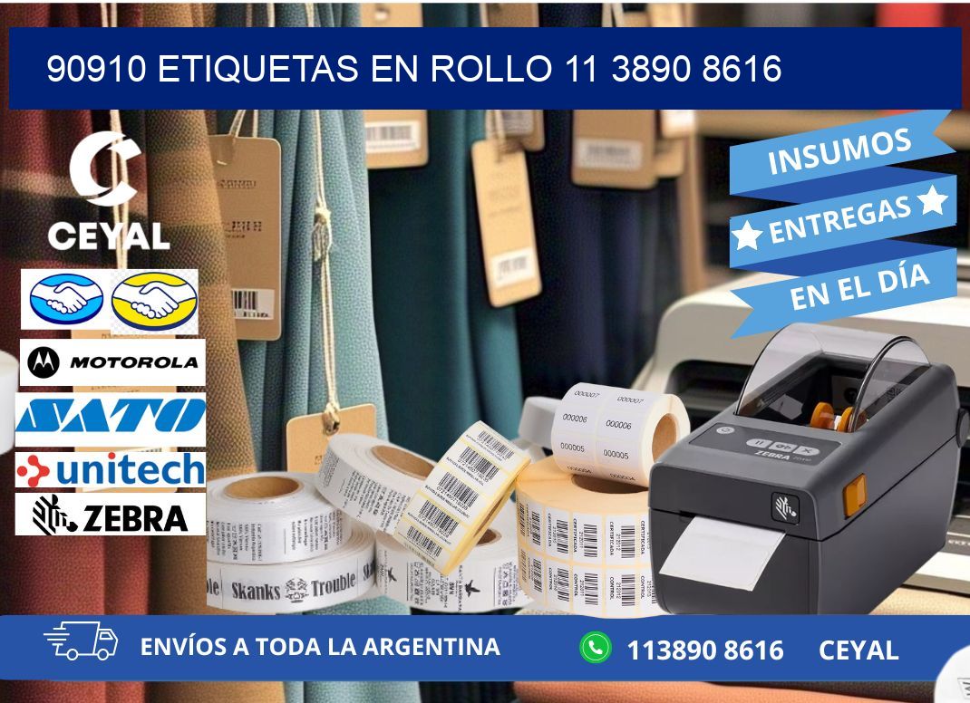 90910 ETIQUETAS EN ROLLO 11 3890 8616