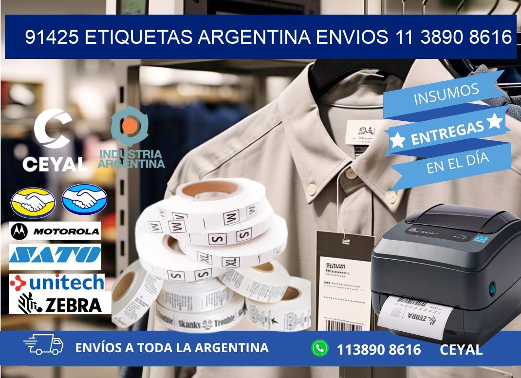 91425 ETIQUETAS ARGENTINA ENVIOS 11 3890 8616