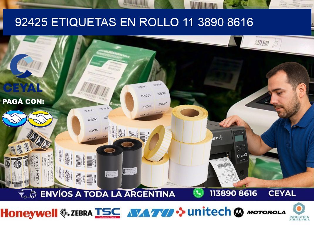 92425 ETIQUETAS EN ROLLO 11 3890 8616