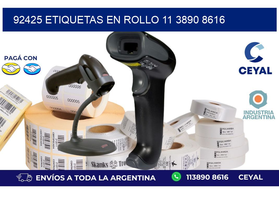 92425 ETIQUETAS EN ROLLO 11 3890 8616