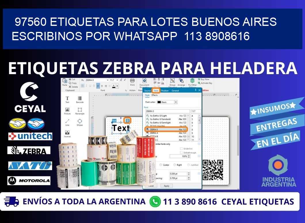 97560 ETIQUETAS PARA LOTES BUENOS AIRES ESCRIBINOS POR WHATSAPP  113 8908616