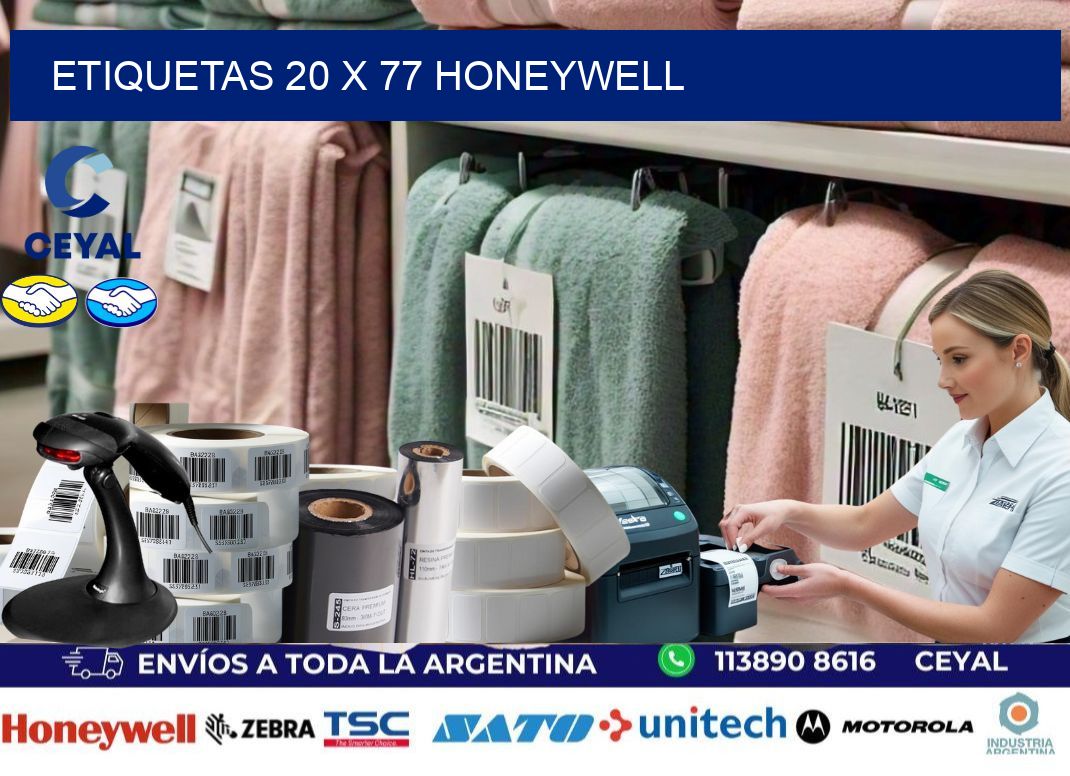ETIQUETAS 20 x 77 HONEYWELL