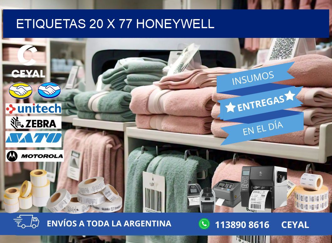 ETIQUETAS 20 x 77 HONEYWELL