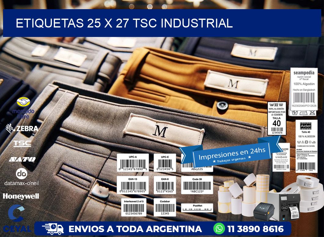 ETIQUETAS 25 x 27 TSC INDUSTRIAL