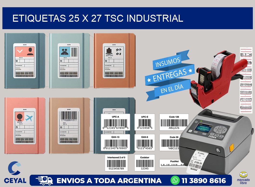 ETIQUETAS 25 x 27 TSC INDUSTRIAL