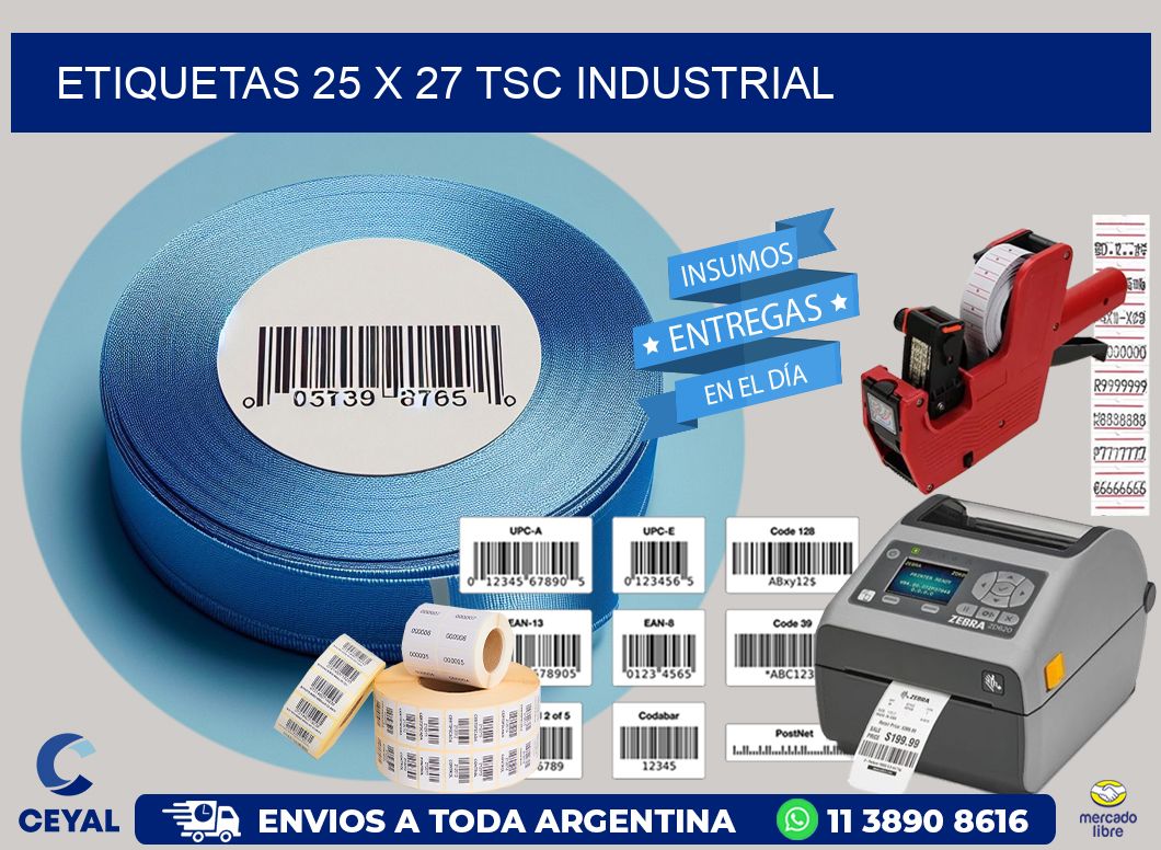 ETIQUETAS 25 x 27 TSC INDUSTRIAL