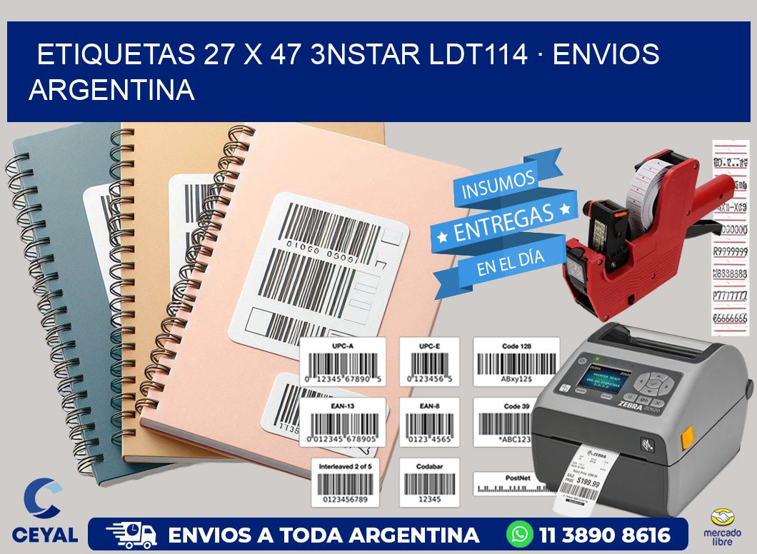 ETIQUETAS 27 x 47 3NSTAR LDT114 · ENVIOS ARGENTINA