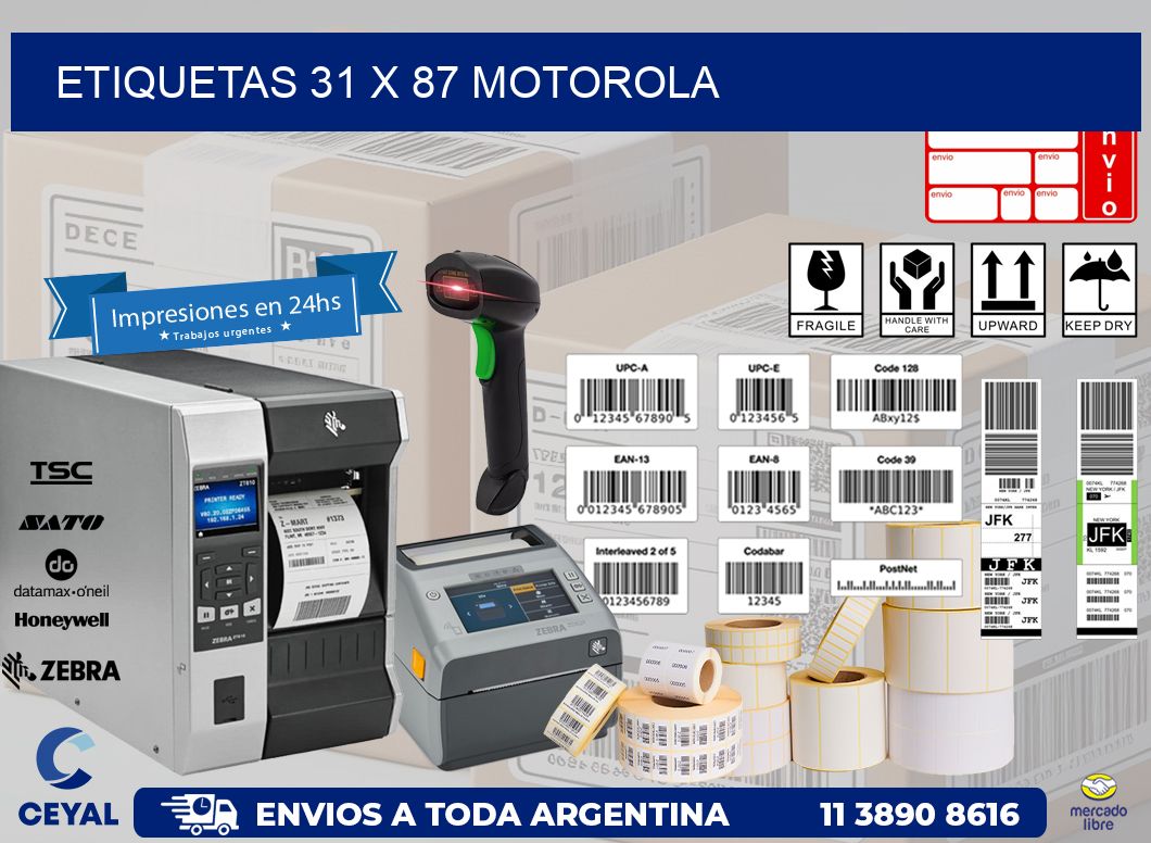 ETIQUETAS 31 x 87 MOTOROLA