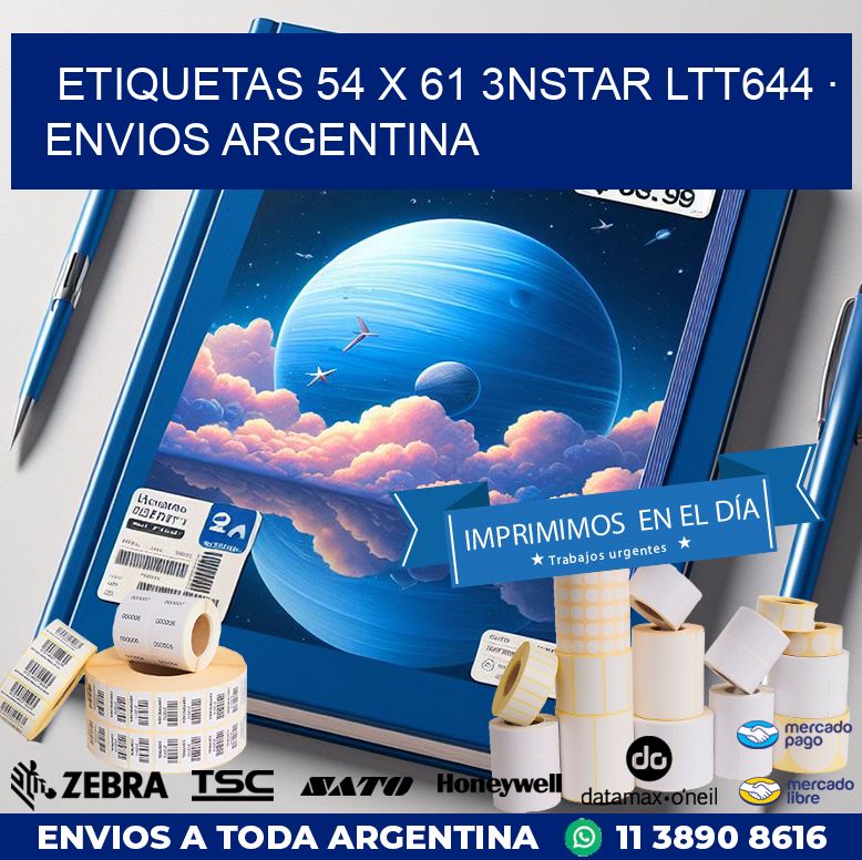 ETIQUETAS 54 x 61 3NSTAR LTT644 · ENVIOS ARGENTINA