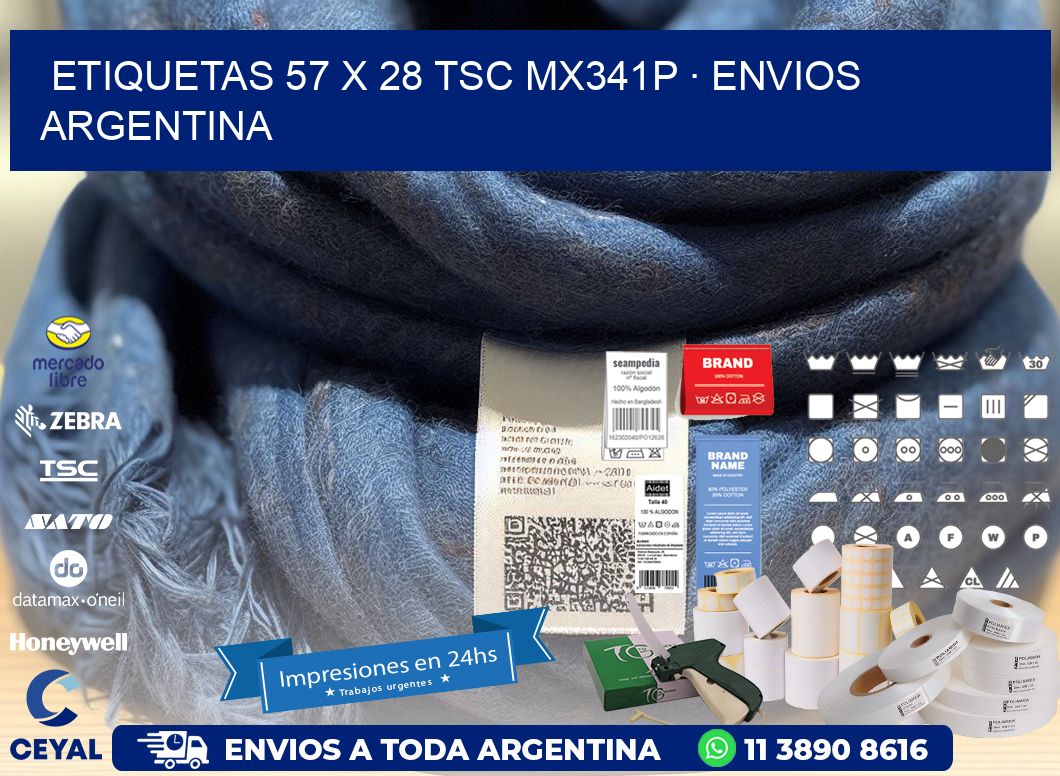 ETIQUETAS 57 x 28 TSC MX341P · ENVIOS ARGENTINA