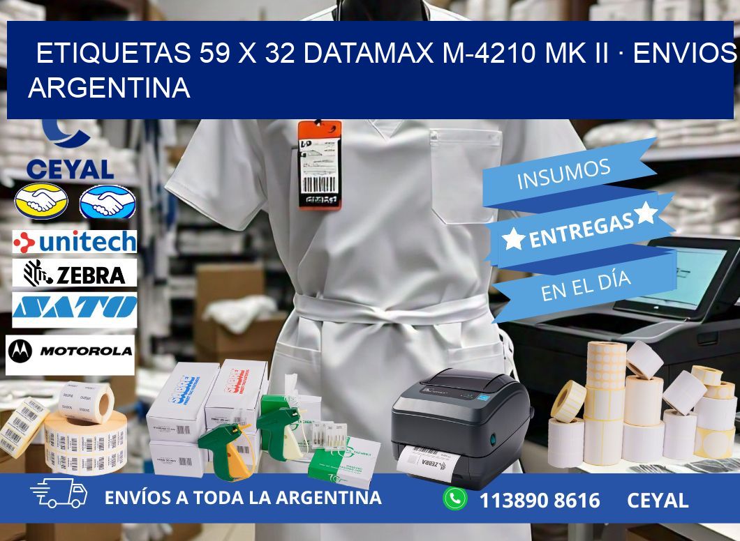 ETIQUETAS 59 x 32 DATAMAX M-4210 MK II · ENVIOS ARGENTINA