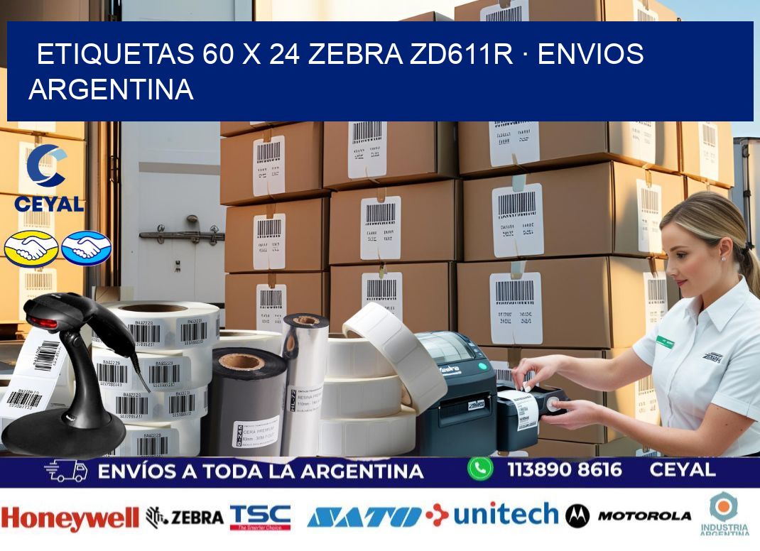 ETIQUETAS 60 x 24 ZEBRA ZD611R · ENVIOS ARGENTINA