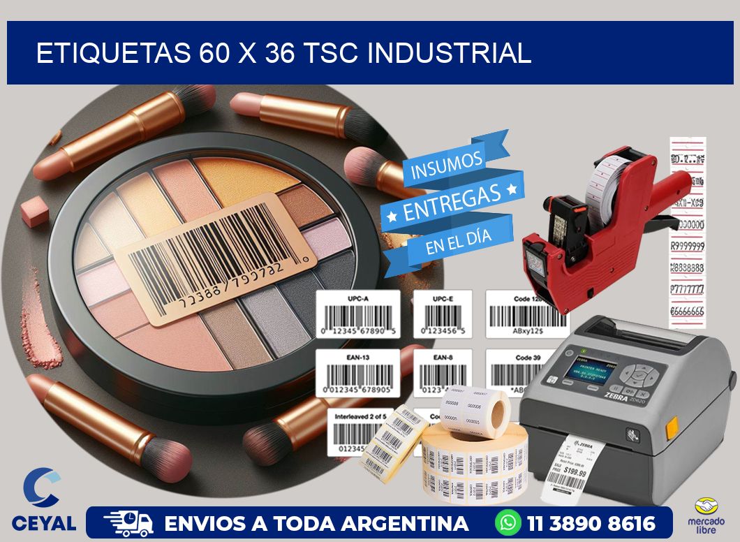 ETIQUETAS 60 x 36 TSC INDUSTRIAL