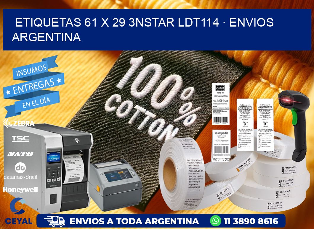 ETIQUETAS 61 x 29 3NSTAR LDT114 · ENVIOS ARGENTINA