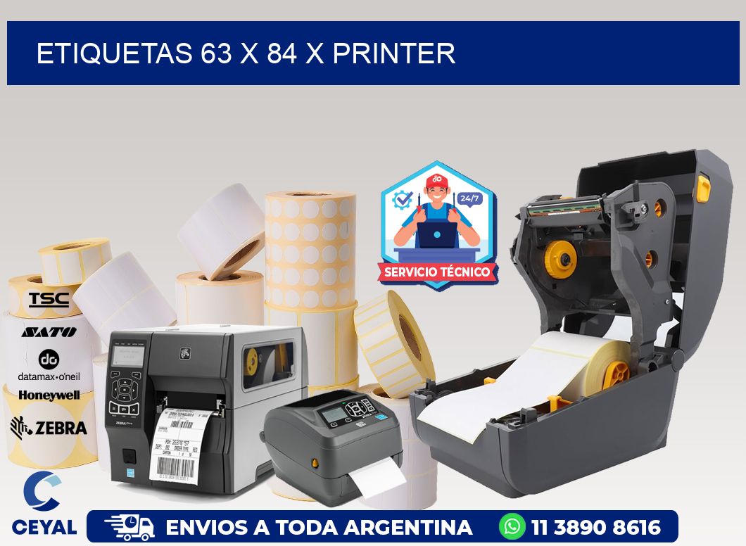 ETIQUETAS 63 x 84 X PRINTER