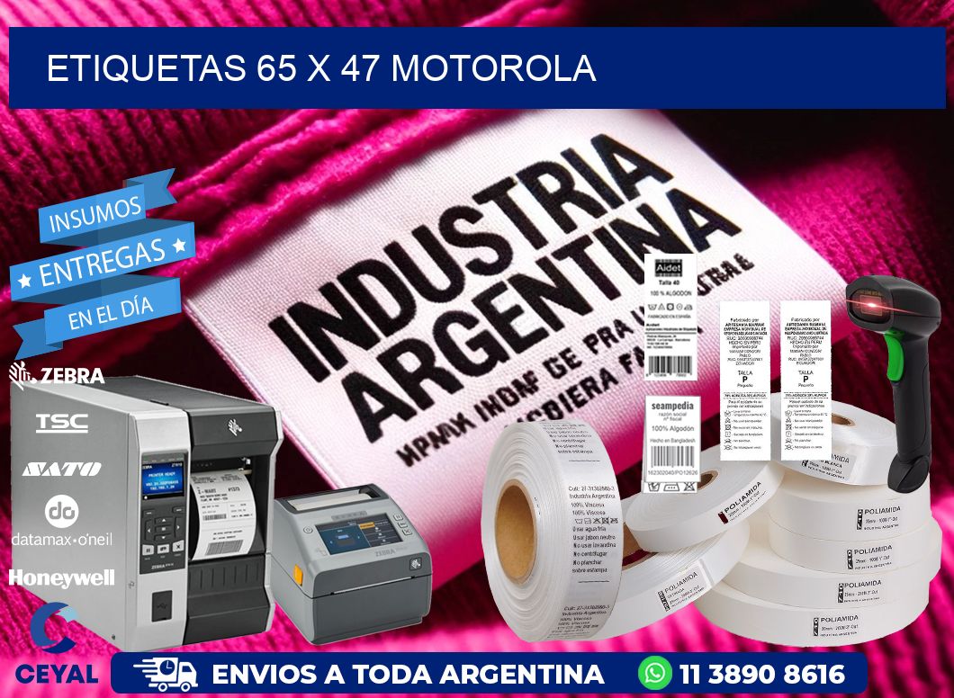 ETIQUETAS 65 x 47 MOTOROLA