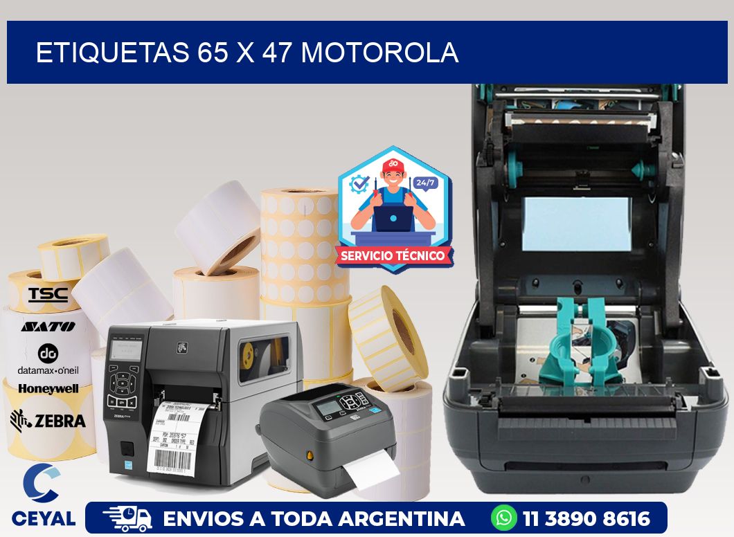 ETIQUETAS 65 x 47 MOTOROLA