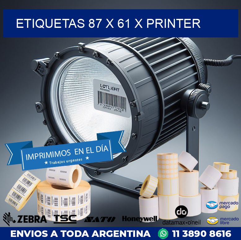ETIQUETAS 87 x 61 X PRINTER