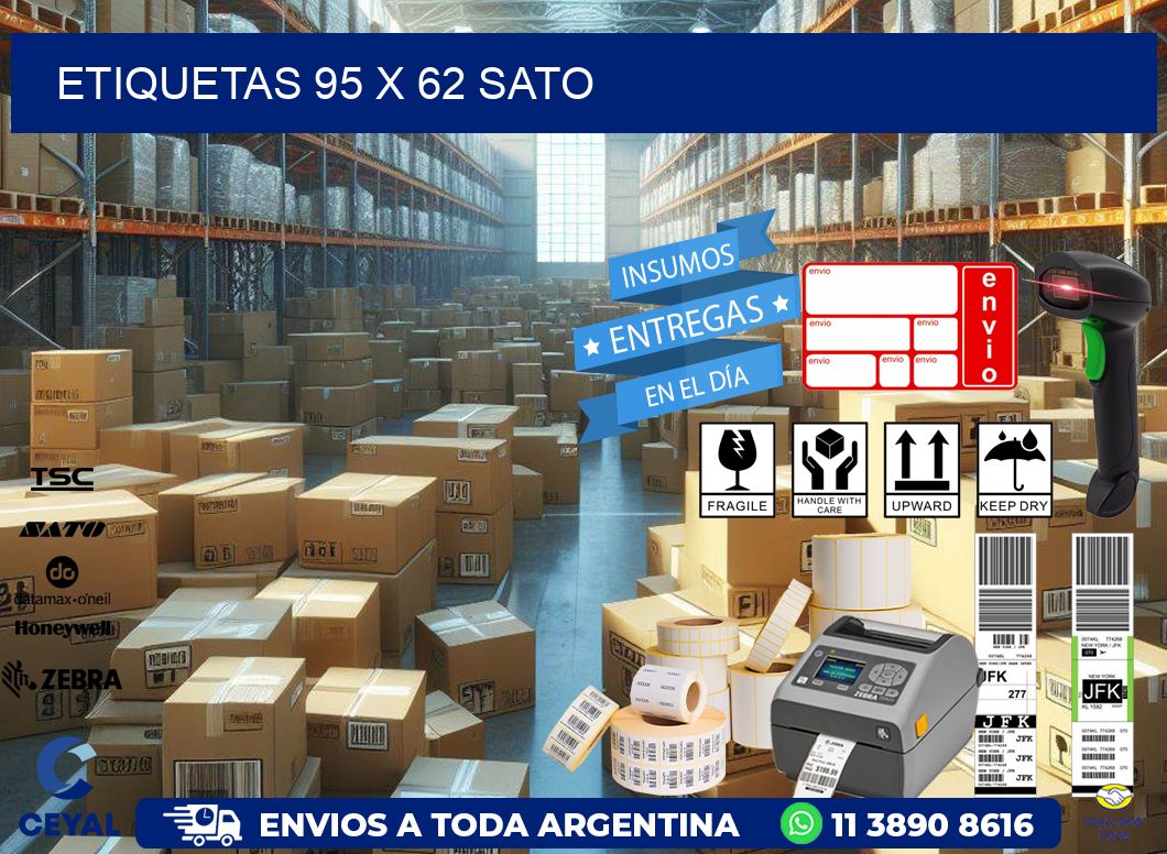 ETIQUETAS 95 x 62 SATO