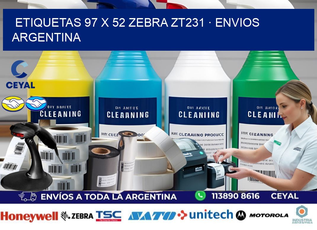 ETIQUETAS 97 x 52 ZEBRA ZT231 · ENVIOS ARGENTINA