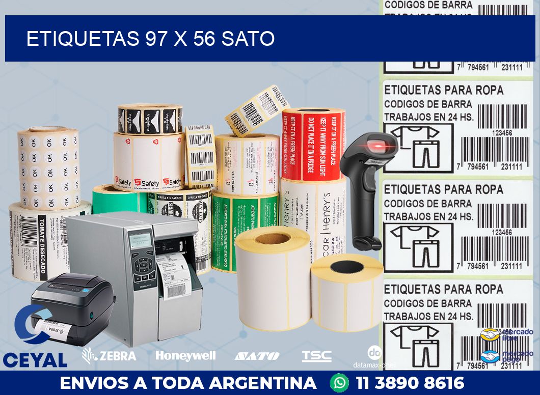 ETIQUETAS 97 x 56 SATO