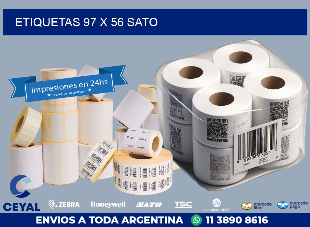 ETIQUETAS 97 x 56 SATO