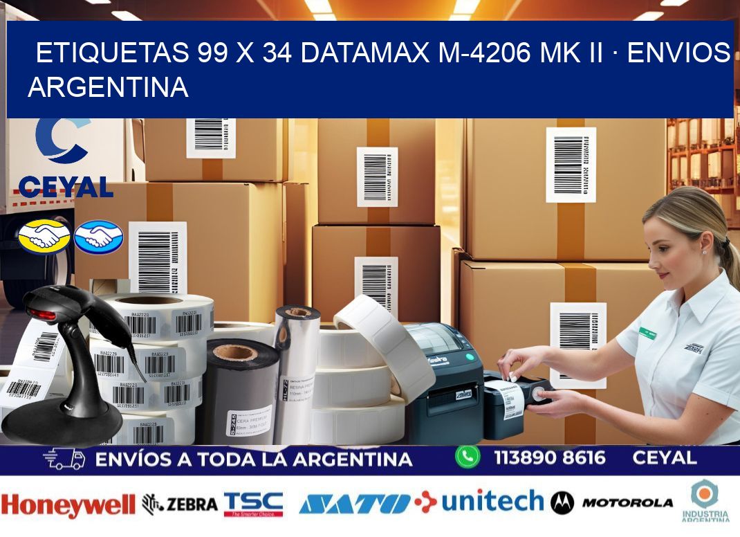 ETIQUETAS 99 x 34 DATAMAX M-4206 MK II · ENVIOS ARGENTINA