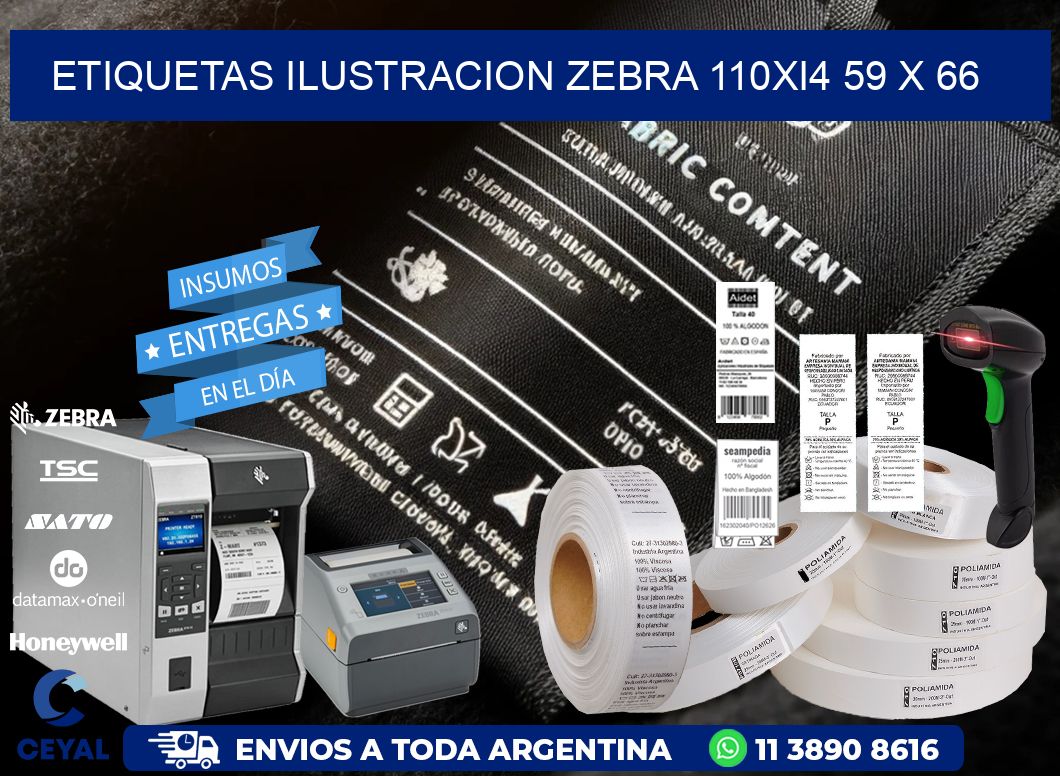 ETIQUETAS ILUSTRACION ZEBRA 110Xi4 59 x 66
