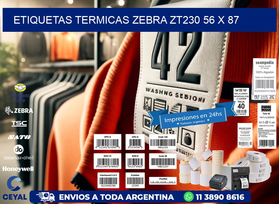 ETIQUETAS TERMICAS ZEBRA ZT230 56 x 87