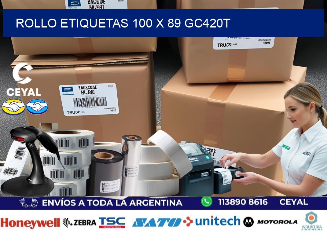 Rollo etiquetas 100 x 89 gc420t