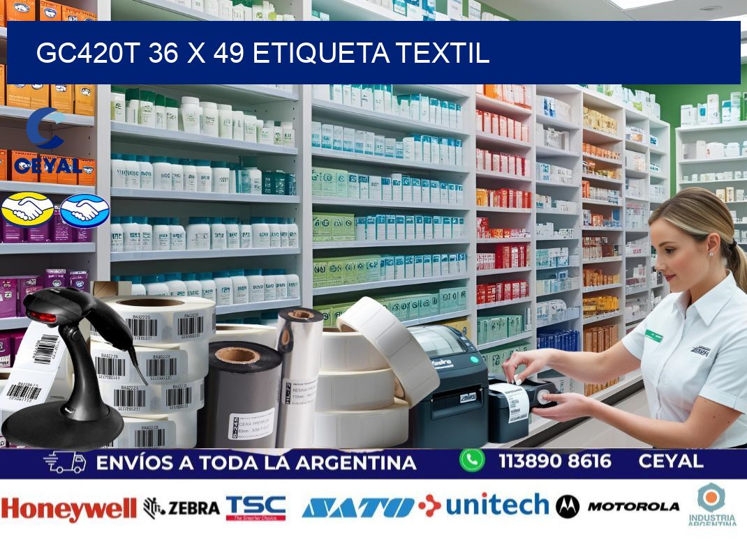GC420T 36 x 49 ETIQUETA TEXTIL