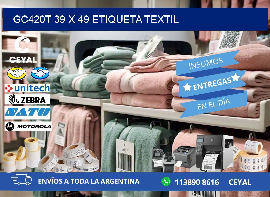 GC420T 39 x 49 ETIQUETA TEXTIL