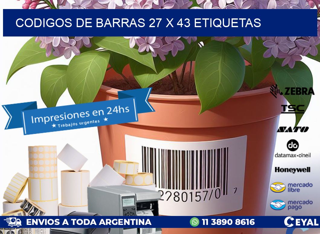 codigos de barras 27 x 43 etiquetas