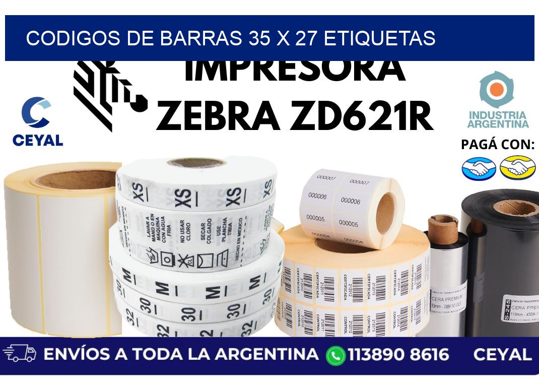 codigos de barras 35 x 27 etiquetas
