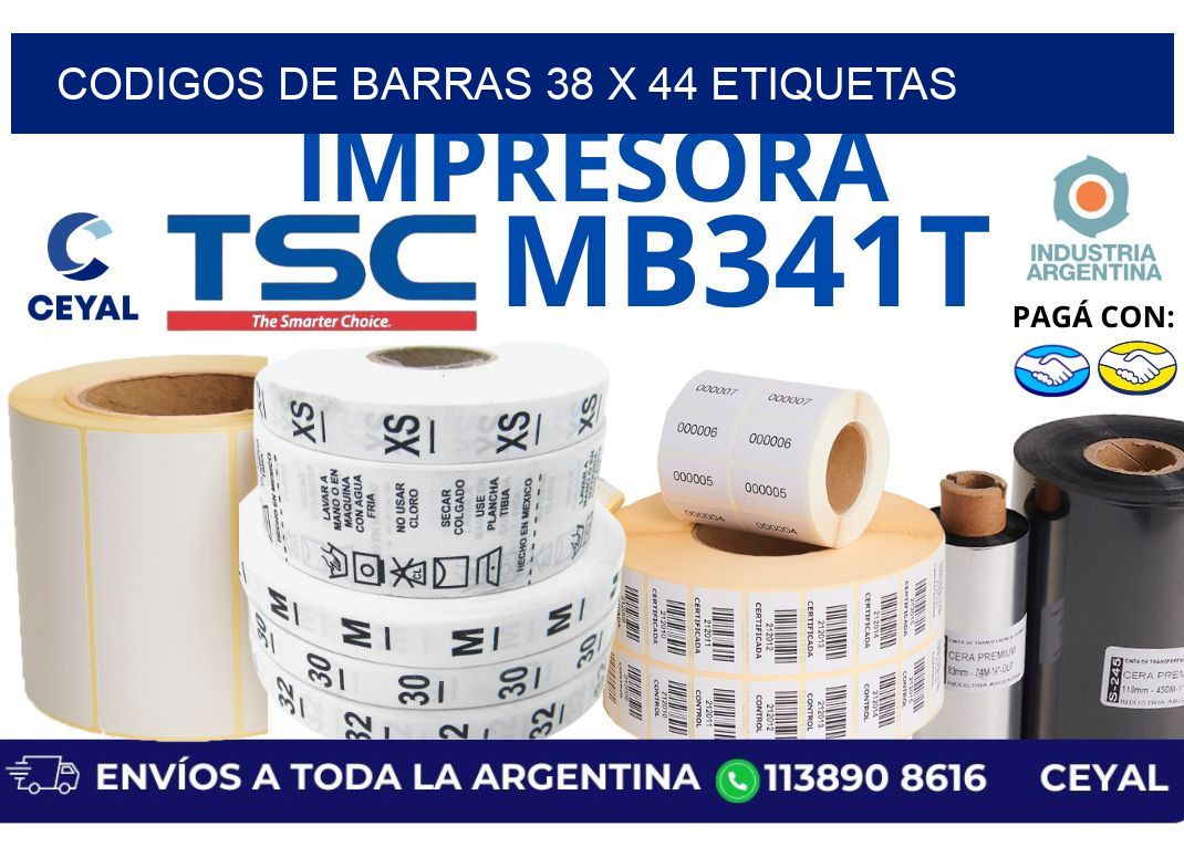 codigos de barras 38 x 44 etiquetas