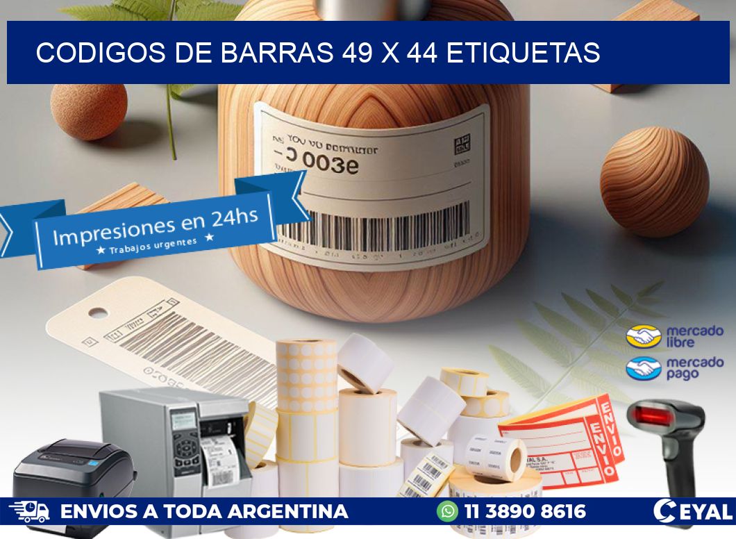 codigos de barras 49 x 44 etiquetas