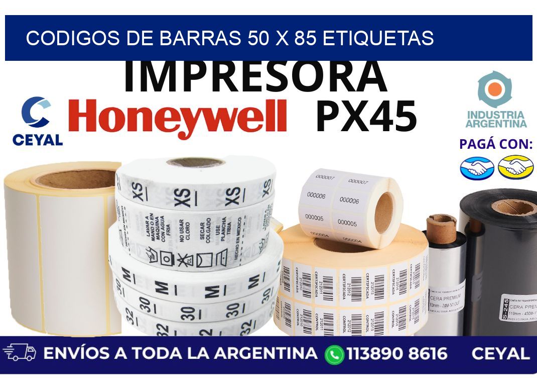 codigos de barras 50 x 85 etiquetas