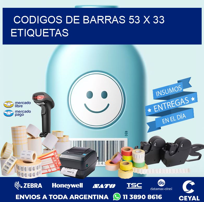 codigos de barras 53 x 33 etiquetas