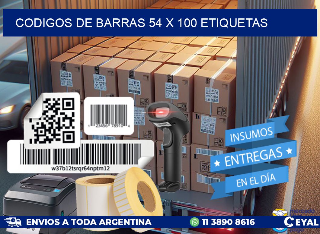 codigos de barras 54 x 100 etiquetas