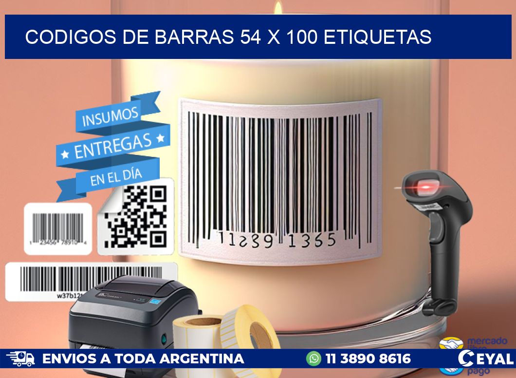 codigos de barras 54 x 100 etiquetas